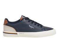 Pepe Jeans London Kenton Campus M Zapatillas de Cuero de Ajuste Regular para Hombre, Lavado Azul