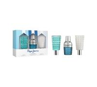 Pepe Jeans Life Is Now For Him Estuche Regalo Perfumes Hombre Pack de 3 Piezas Eau de Toilette 30ml, After Shave 50ml y Shower Gel 50ml Set Fragancia Aromática y Amaderada