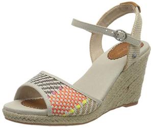 Pepe Jeans London Shark Rafy, Sandalias con cuña Tipo Alpargatas Mujer, Beige Skin 809, 40 EU