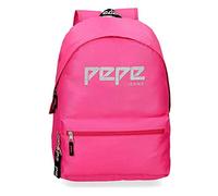 Pepe Jeans LondonUma BackpackNiñasCarterasRosa (Fuchsia) 13x30x37 Centimeters (W x H x L)