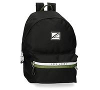 Pepe Jeans Luca Mochila Escolar, Negro | Poliéster, 31x44x17,5 cms, 23,87L