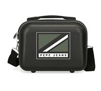 Pepe Jeans Luca Neceser Adaptable con Bandolera Negro 29x21x15 cms Rígido ABS 9,14L 0,84 kgs