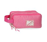 Pepe Jeans Luna Estuche Triple Rosa 22x10x9 cms Poliéster