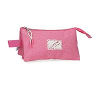 Pepe Jeans Luna Estuche Triple Rosa 22x12x5 cms Poliéster