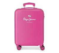 Pepe Jeans Luna Maleta de cabina Rosa 38x55x20 cms Rígida ABS Cierre de combinación lateral 35L 2 kgs 4 Ruedas equipaje mano