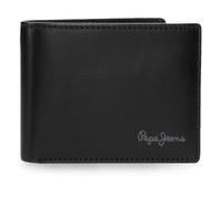 Pepe Jeans Luton Billetero con Monedero Negro 11x8x1 cms Piel by Joumma Bags