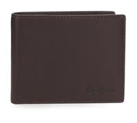 Pepe Jeans Luton Billetero con Tarjetero Marrón 12,5x9,5x1 cms Piel by Joumma Bags