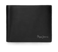 Pepe Jeans Luton Billetero con Tarjetero Negro 12,5x9,5x1 cms Piel by Joumma Bags