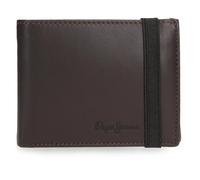 Pepe Jeans Luton Cartera con Cinta elástica Marrón 11,5x8,5x1 cms Piel by Joumma Bags