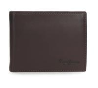 Pepe Jeans Luton Cartera Horizontal con Billetera Extraible Marrón 11x8,5x1 cms Piel by Joumma Bags