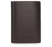 Pepe Jeans Luton Cartera Vertical con Monedero Marrón 8,5x11,5x1 cms Piel by Joumma Bags