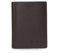 Pepe Jeans Luton Cartera Vertical Marrón 8,5x10,5x1 cms Piel by Joumma Bags