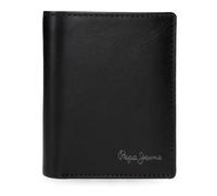 Pepe Jeans Luton Cartera Vertical Negro 8,5x10,5x1 cms Piel by Joumma Bags