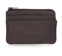 Pepe Jeans Luton Monedero con Tarjetero Marrón 11x7x1,5 cms Piel by Joumma Bags