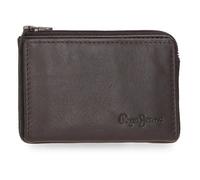 Pepe Jeans Luton Monedero con Tarjetero Marrón 11x7x1,5 cms Piel by Joumma Bags