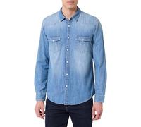 Pepe Jeans M Regular Shirt Camisa, Azul (Denim-zy7), S para Hombre