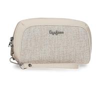 Pepe Jeans Maddie Bolso de Mano Beige 20x11x4 cms Poliéster con detalles en Piel Sintética