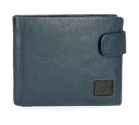 Pepe Jeans Marshal Cartera Horizontal con Cierre de Clic Azul 11x8,5x1 cms Piel