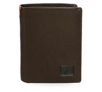Pepe Jeans Marshal Cartera Vertical con Monedero Marrón 8,5x10,5x1 cms Piel