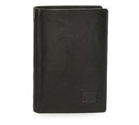 Pepe Jeans Marshal Cartera Vertical con Monedero Negro 8,5x11,5x1 cms Piel