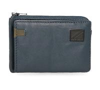 Pepe Jeans Marshal Monedero con Tarjetero Azul 11x7x1,5 cms Piel