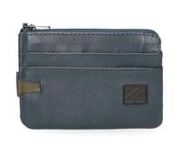 Pepe Jeans Marshal Monedero con Tarjetero Azul 11x7x1,5 cms Piel