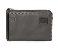 Pepe Jeans Marshal Monedero con Tarjetero Gris 11x7x1,5 cms Piel