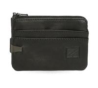 Pepe Jeans Marshal Monedero con Tarjetero Negro 11x7x1,5 cms Piel