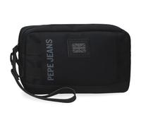 Pepe Jeans Matlock Bolso de Mano Negro 24,5x15x6 cms Piel Sintética y Poliéster by Joumma Bags