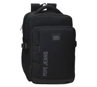 Pepe Jeans Matlock Mochila para Portátil 15,6 Pulgadas Negro 28x40x16 cms Piel Sintética y Poliéster by Joumma Bags