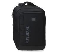 Pepe Jeans Matlock Mochila para Portátil 15,6 Pulgadas Negro 31x44x15 cms Piel Sintética y Poliéster by Joumma Bags