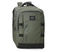 Pepe Jeans Mochila Matlock para portátil 15,6 Pulgadas Verde 31x44x15 cm Piel sintética y poliéster