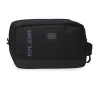 Pepe Jeans Matlock Nececer Adaptable Negro 26x16x12 cms Piel Sintética y Poliéster by Joumma Bags