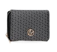 Pepe Jeans Megan Billetero con Monedero Negro 10x8x3 cms Piel sintética