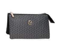 Pepe Jeans Megan Monedero Tres Compartimentos Negro 17,5x9,5x2 cms Piel sintética