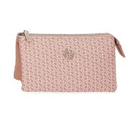 Pepe Jeans Megan Monedero Tres Compartimentos Rosa 17,5x9,5x2 cms Piel sintética