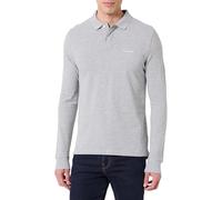 Pepe Jeans Men's M Basic Long Polo Polo, Grey(Marl Grey), M