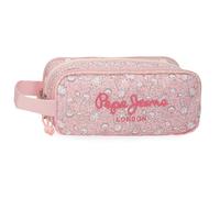 Pepe Jeans MIA Estuche Triple Rosa Claro 22x10x9 cm Poliéster by Joumma Bags
