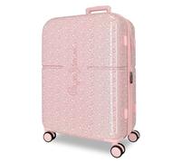 Pepe Jeans MIA Maleta Mediana Rosa Claro 48x70x28 cm Rígida ABS Cierre TSA Integrado 70L 3,7kg 4 Ruedas Dobles by Joumma Bags