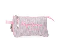 Pepe Jeans Miri Estuche Triple Rosa 22x12x5 cms Poliéster by Joumma Bags by Joumma Bags