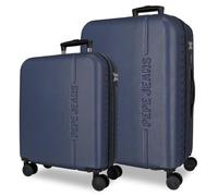 Pepe Jeans Montana Juego de Maletas Azul 55/68 cms Rígido ABS Cierre TSA Integrado 109 L 6,9 kgs Extensible Equipaje de Mano