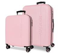 Pepe Jeans Montana Juego de Maletas Rosa 55/68 cms Rígido ABS Cierre TSA Integrado 109 L 6,9 kgs Extensible Equipaje de Mano
