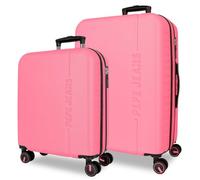 Pepe Jeans Montana Juego de Maletas Rosa 55/68 cms Rígido ABS Cierre TSA Integrado 109 L 6,9 kgs Extensible Equipaje de Mano