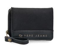 Pepe Jeans Morgan Billetero con Monedero Negro 10x8x3 cms Poliéster y PU by Joumma Bags