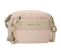 Pepe Jeans Morgan Bolso Bandolera Beige 21x14x5 cms Poliéster con Detalles en Piel Sintética by Joumma Bags