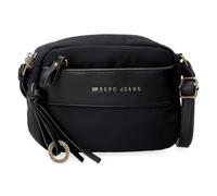 Pepe Jeans Morgan Bolso Bandolera Negro 21x14x5 cms Poliéster con detalles en Piel Sintética by Joumma Bags