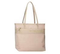 Pepe Jeans Morgan Bolso Tote Portatil 15,6 pulgadas Beige 34X32X14 cms Poliéster con detalles en Piel Sintética by Joumma Bags