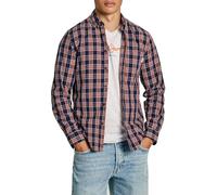 Pepe Jeans Camisa 'Mergan' azul oscuro / naranja / blanco, Talla S