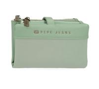 Pepe Jeans Morgan Cartera con Monedero Verde 14,5x9x2 cms Poliéster con detalles en Piel Sintética by Joumma Bags