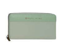 Pepe Jeans Morgan Cartera con Monedero Verde 19,5x10x2 cms Poliéster con detalles en Piel Sintética by Joumma Bags